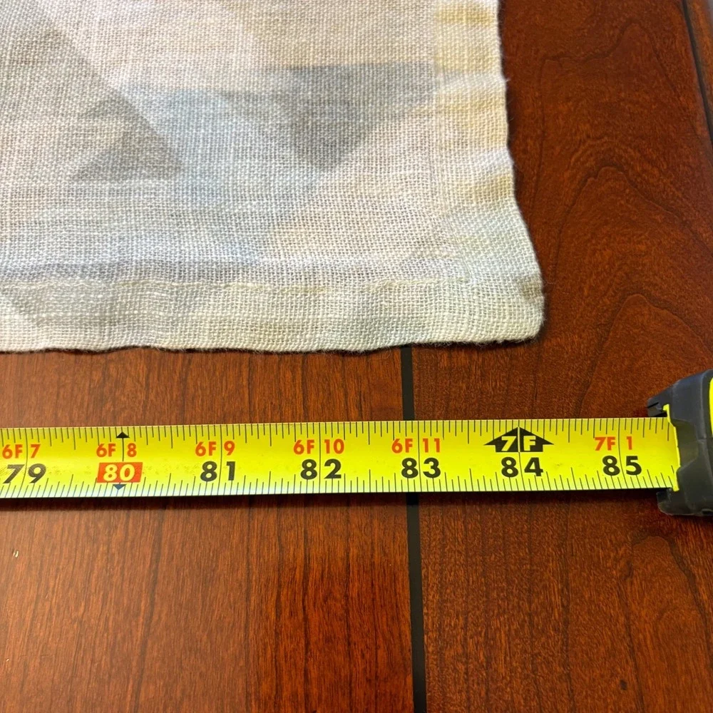 Crate &‎ Barrel Breezeway 14x90 Linen Table Runner Pastel Geometric Modern